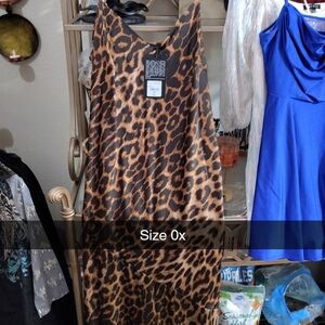 Leopard Print Sleeveless Dress And Jacket